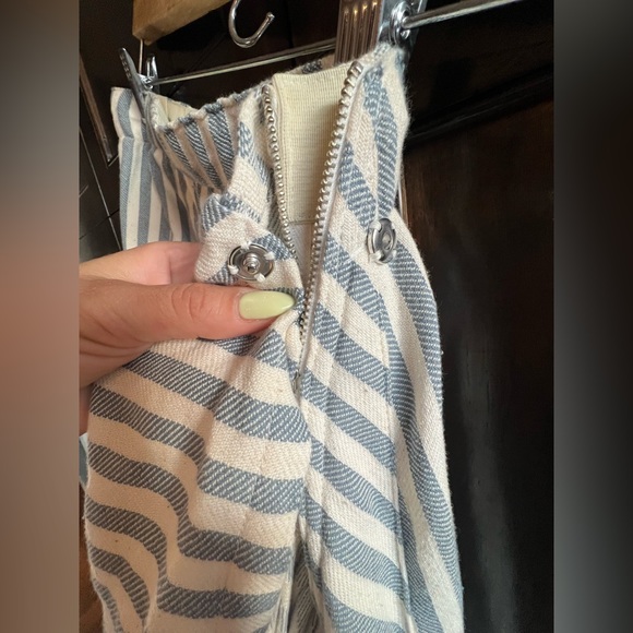 Just Bee Queen Blue and Cream Tulum Stripe Skirt Size M - Picture 9 of 12